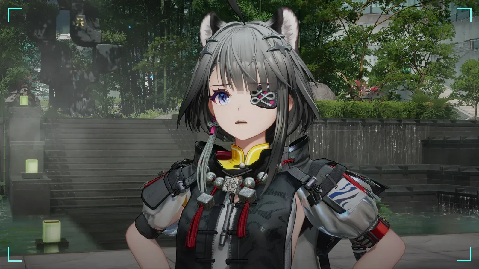 Official Arknights: Endfield art of an operator with an eyepatch and tactical gear, a character you can get from gacha pulls