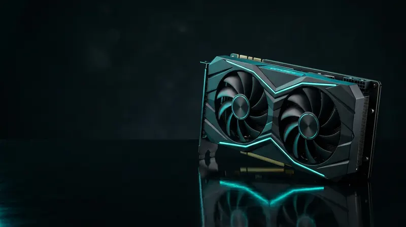 Illustration of a generic dual-fan graphics card